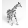 veche miniatura din argint " Girafa " manufactura de atelier italian. pre-1968